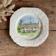 Set of "country cottages" plates Burleigh Staffordshire England