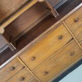 Large Antique Art Deco German Oak Chocolate Shop Cabinet, 1920s