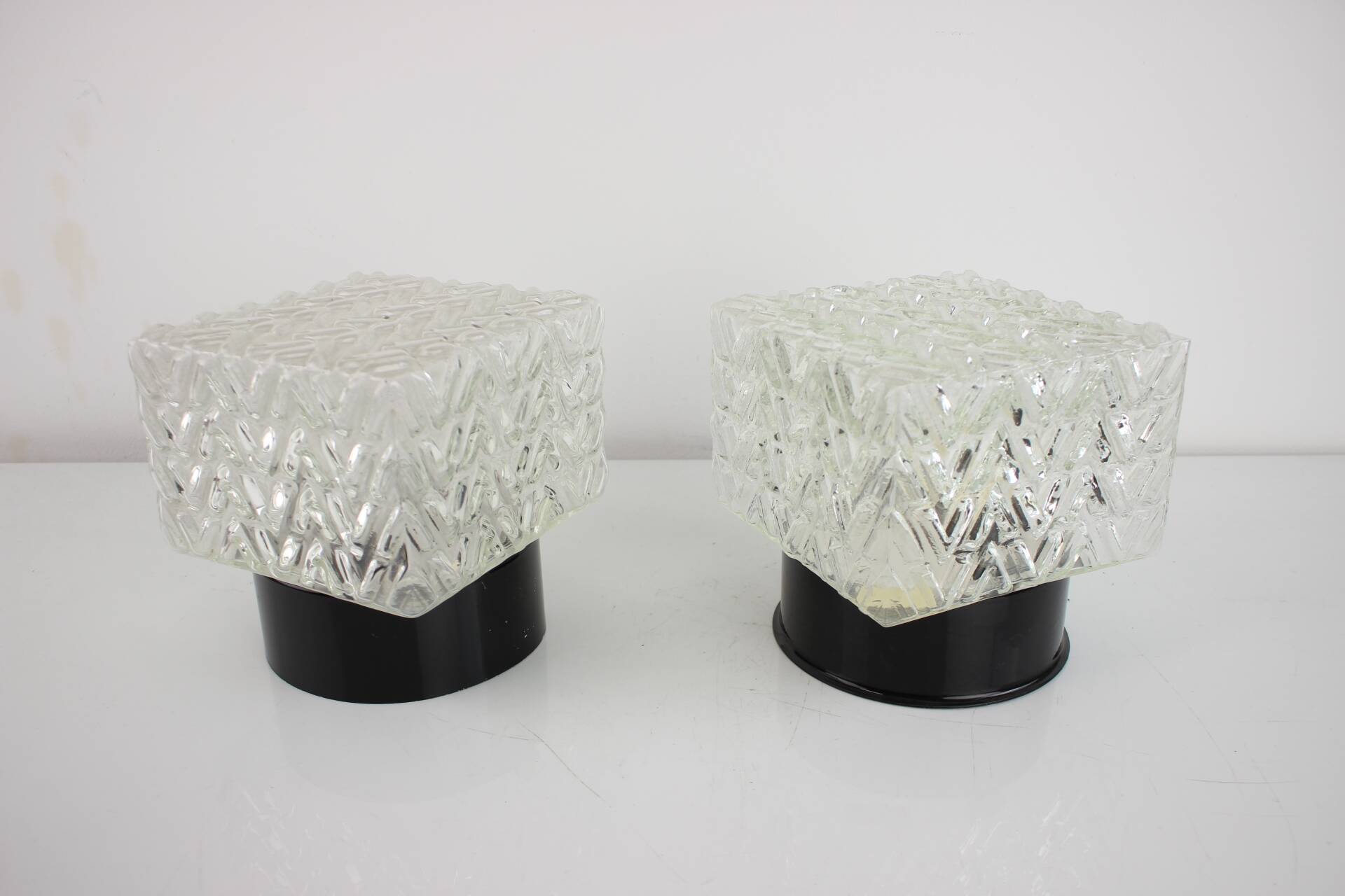 Pair of Mid-Century Wall or Sconces Lamps by Valasske Mezirici, 1960's