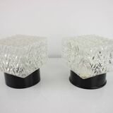 Pair of Mid-Century Wall or Sconces Lamps by Valasske Mezirici, 1960's