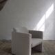 Gray Dedar boucle lounge chair | 1990s