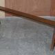Pair of antique Victorian trestle benches in fruitwood.