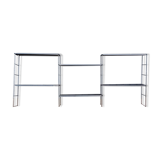 60s string wall shelf modular in black metal