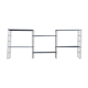 60s string wall shelf modular in black metal