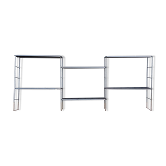 Étagère murale string des années 60 modulable en métal noir