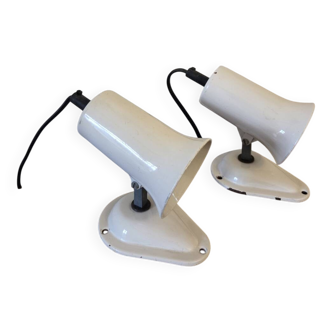 Pair of metal spotlights, Lita 1970