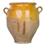 Yellow South-West confit pot, glazed terracotta
