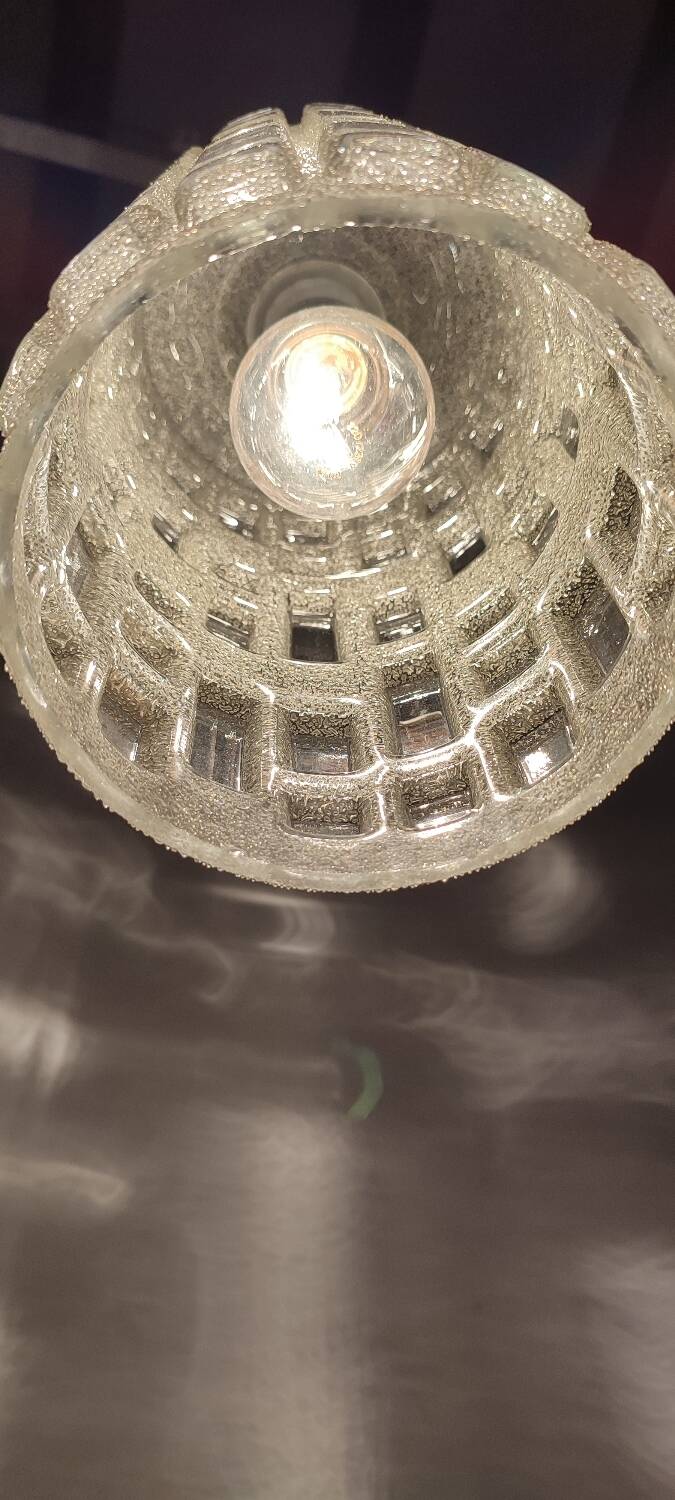 Lámpara de techo " Voghera" de cristal. Italia, 1970s.