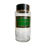 Bottle old pharmacy herbalism early nineteenth century double green label