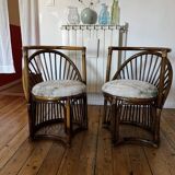 Rattan duo “head to head” table