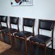Set of 4 vintage dining chairs in Rosewood and leatherette , 1960s