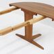 Vintage Danish large round extendable dining table 1960s XL