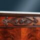 Restored antique buffets in chestnut, mahogany, and marble, 19th century.