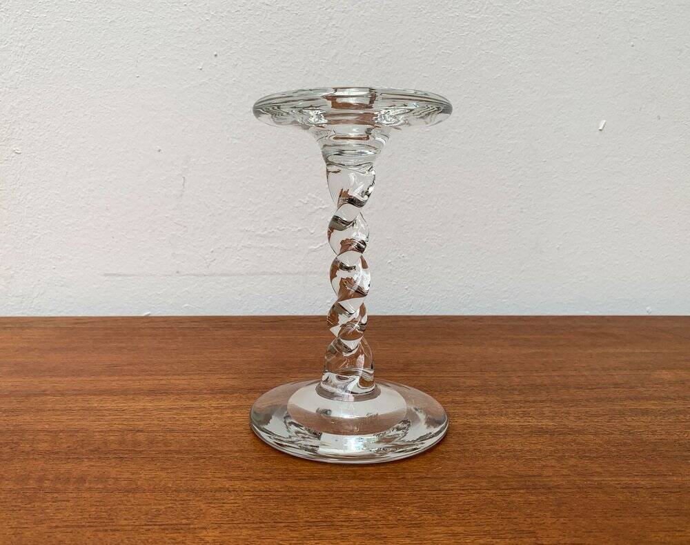 Chandelier vintage en verre torsadé, années 1970