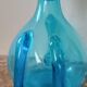 Vintage glass carafe from the 1960s, Empoli glassware, in the shape of a cat.