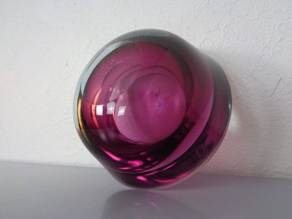 Sommerso Murano Glass Bowls by Flavio Poli, 1960s, Set of 4