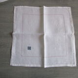 Nappe a thé ancienne brodée+7serviettes assorties