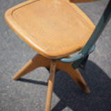 Wood and metal office chair