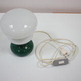 Vintage glass and ceramic table lamp osvetlovaci sklo valasske mezirici, 1970s