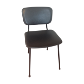 Metal chair and black skai