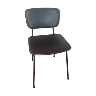 Metal chair and black skai