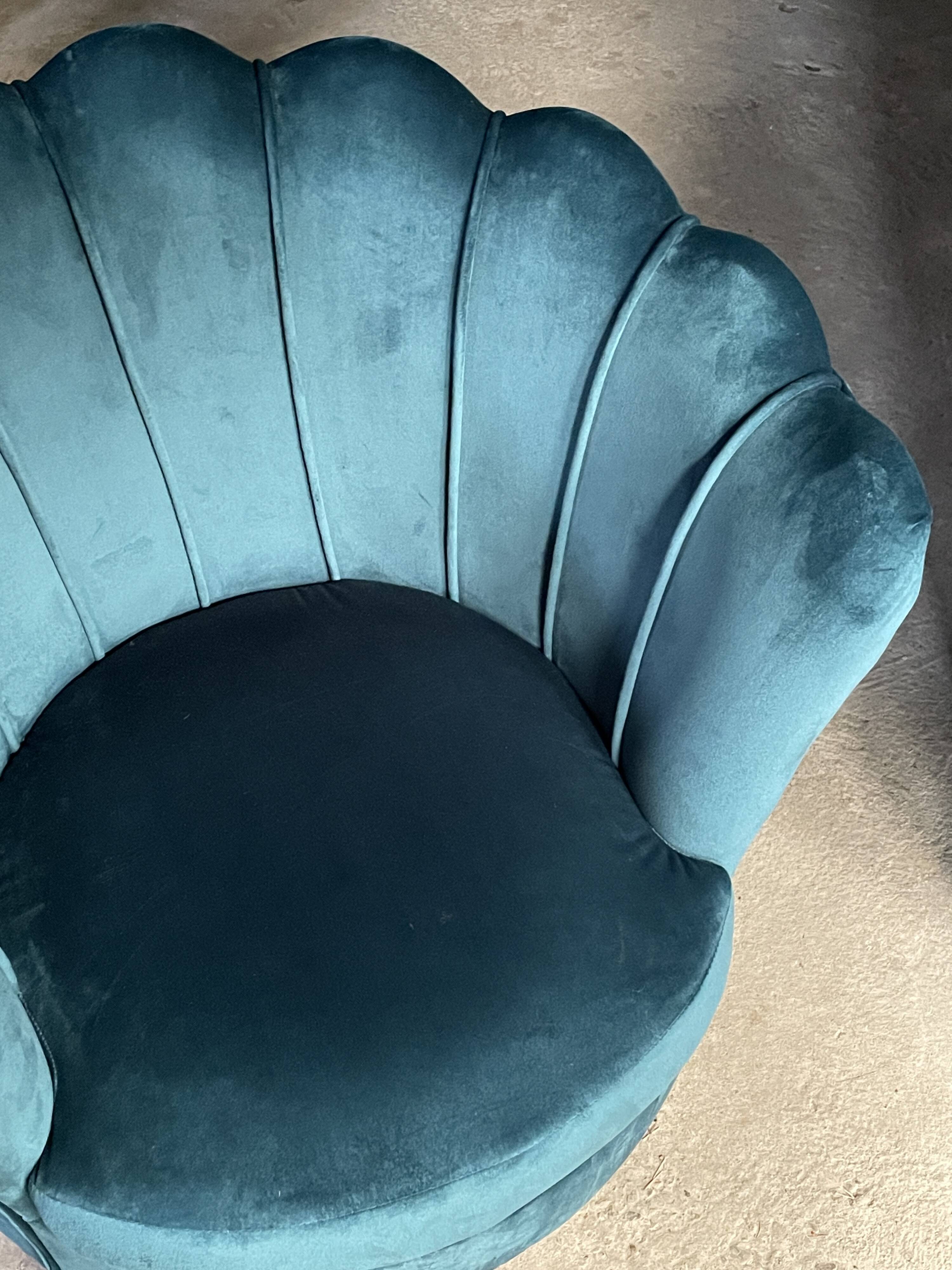 Blue shell armchair