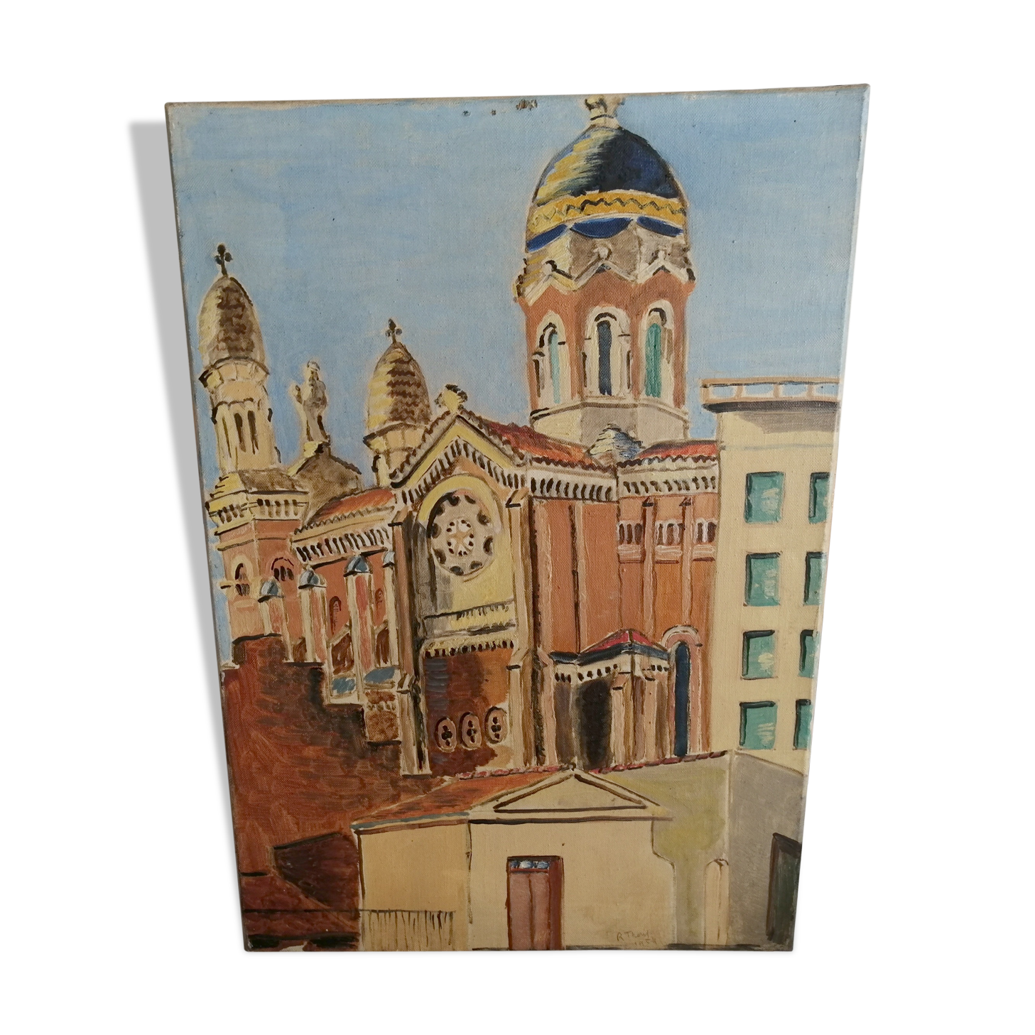 Old table 55 cm x 38 cm