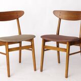 Set of 4 Danish Teak Dining Chairs by Farstrup Møbler – 1960s, Upholstered