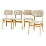 Manufrance, set of 4 chairs from the 60s.