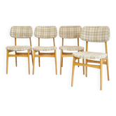 Manufrance, set of 4 chairs from the 60s.