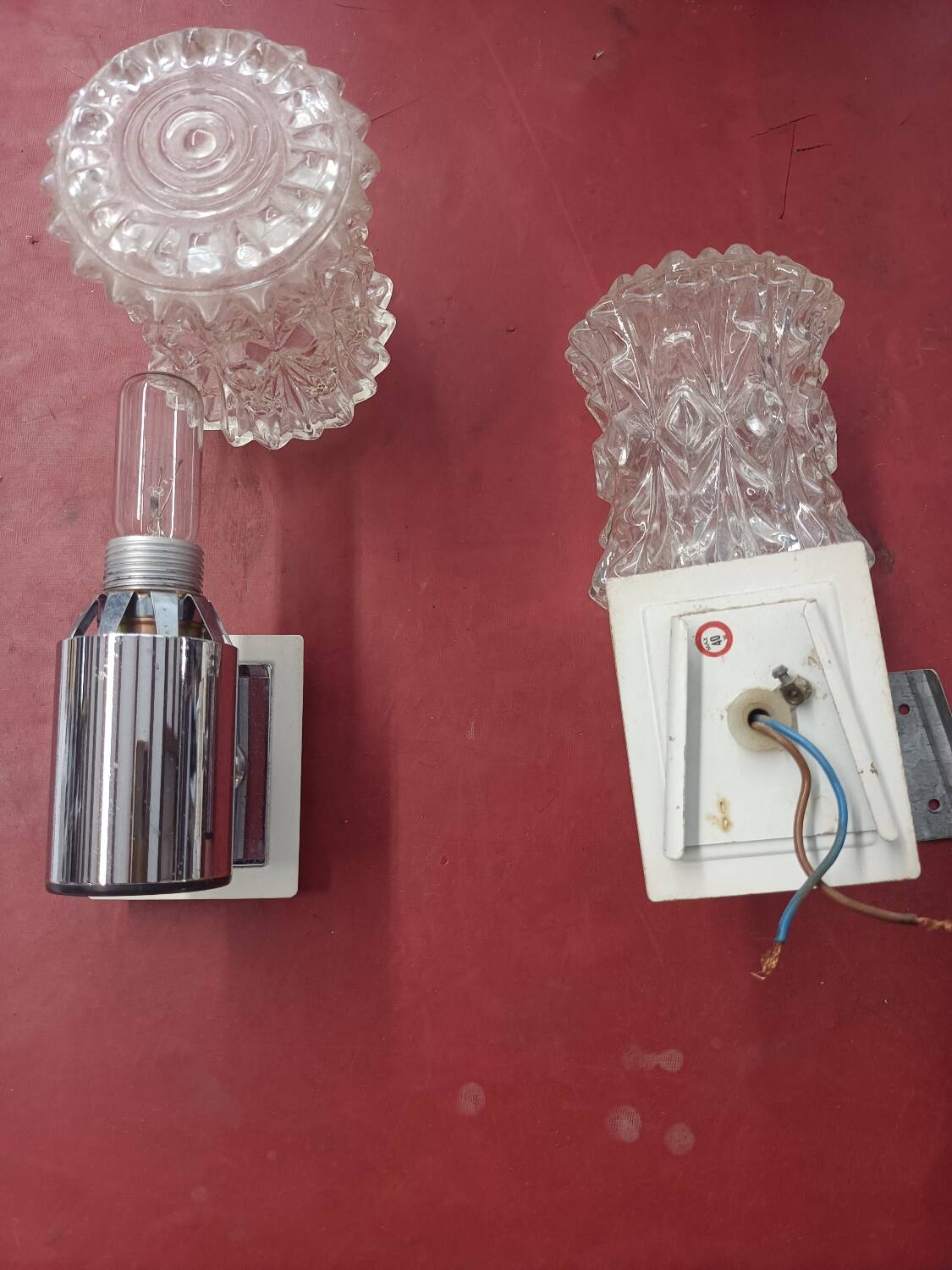 Pair of wall lights from the 1970s