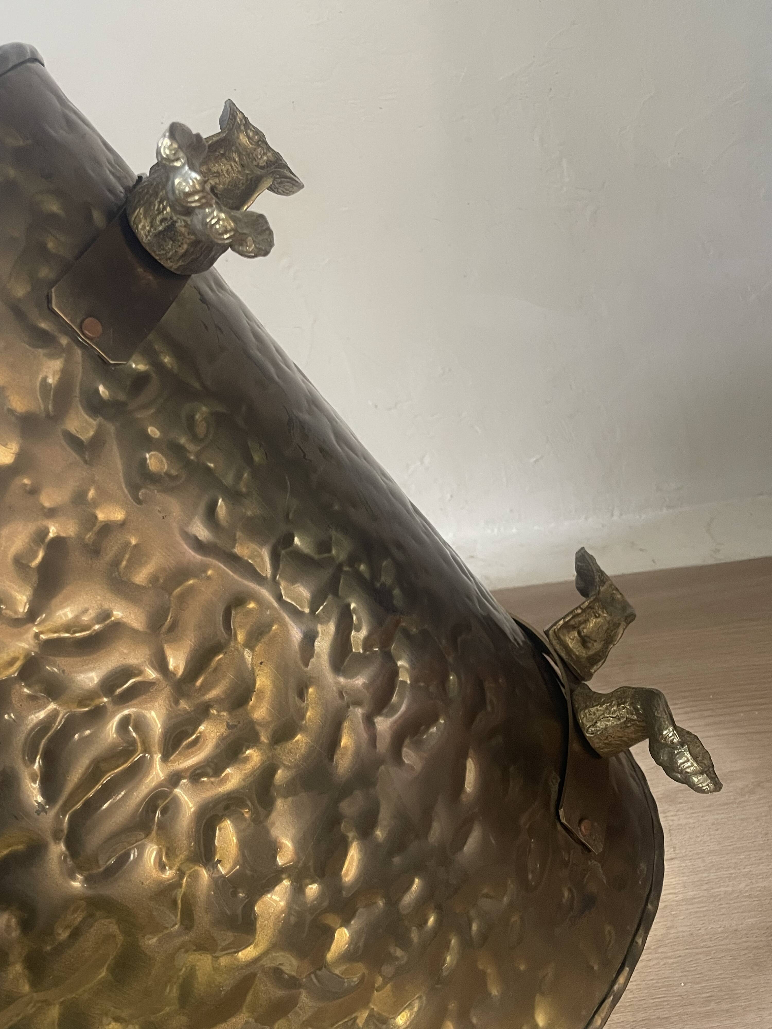 Brass log basket