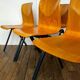 Set of 4 Pagholz Galvanitas chairs in light wood.