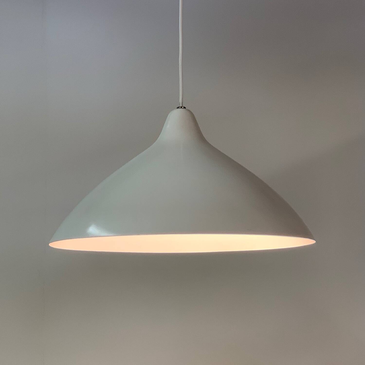 White pendant by lisa johansson – pape for orno, finland, 1950s
