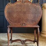 Magazine Rack Called “Goat” From the End of the 19th Century in Wood and Canework in the Louis XV Style