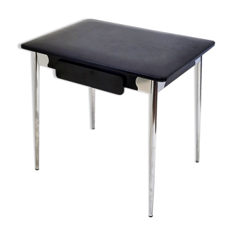 Vintage desk 1950 chrome & formica black