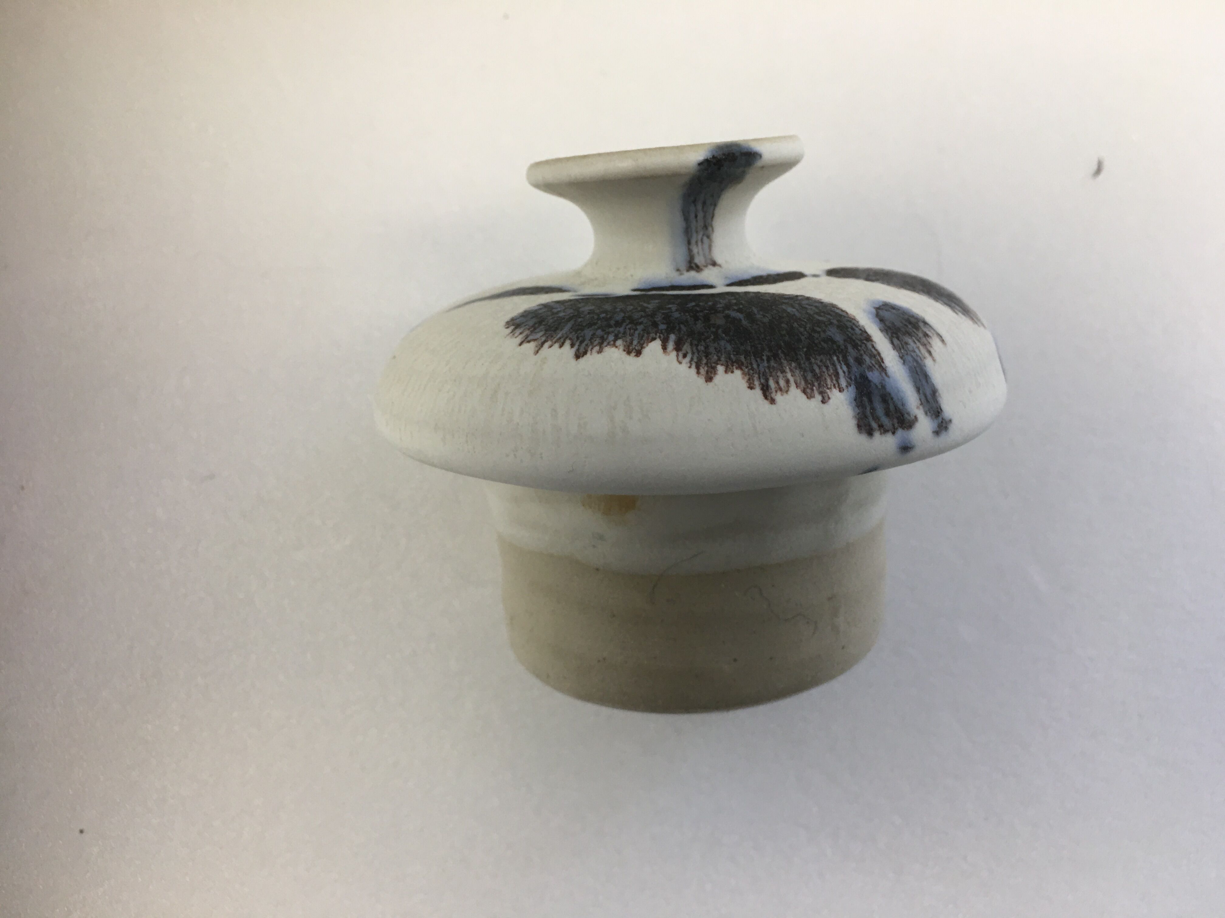 Scandinavian ceramic teapot enamelled 60's