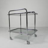 Vintage chrome serving trolley, 1960s