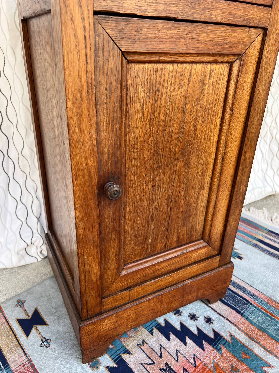 Vintage solid wood bedside table