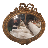 Louis XVI style oval beveled mirror