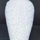 Large art deco glass vase with French floral decor H. 29.5 cm