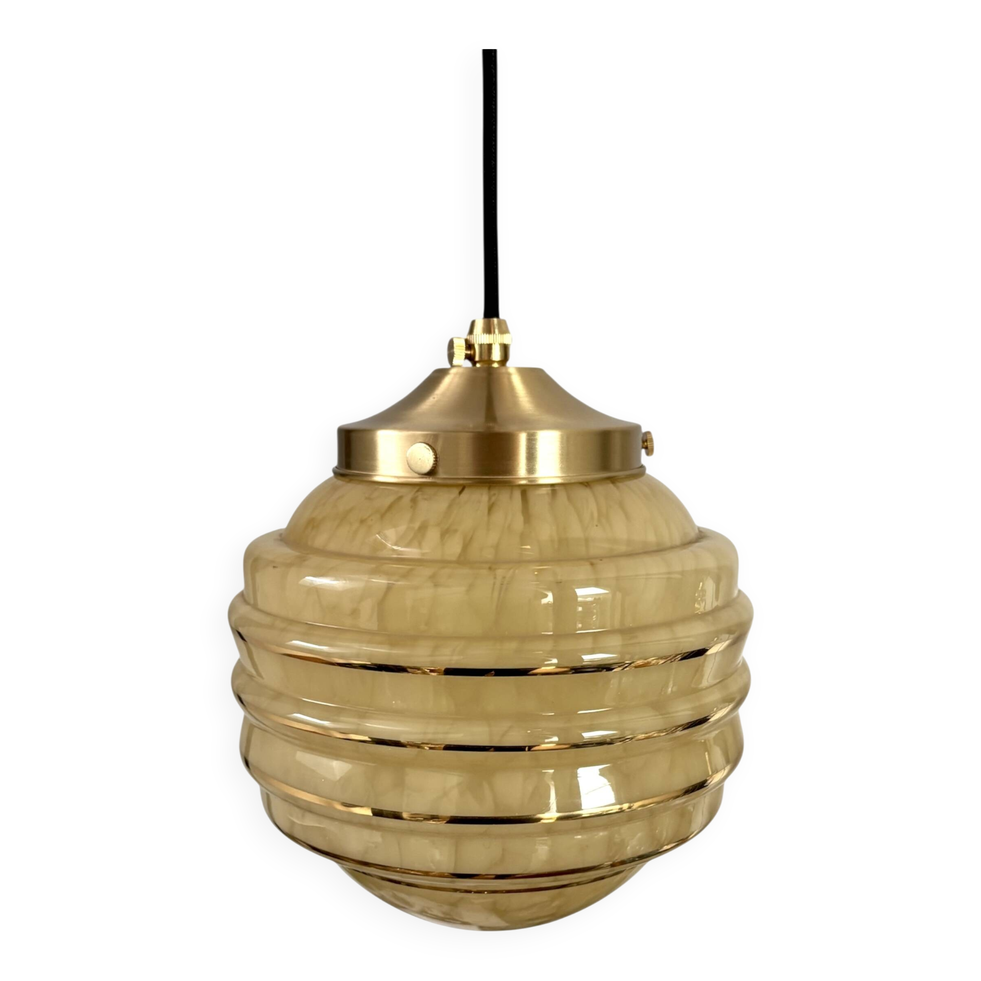 Suspension globe Art Déco