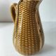 Corn cob earthenware pitcher – golden highlights