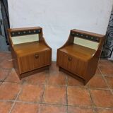 Pair of Scandinavian teak bedside tables from the 1960s.