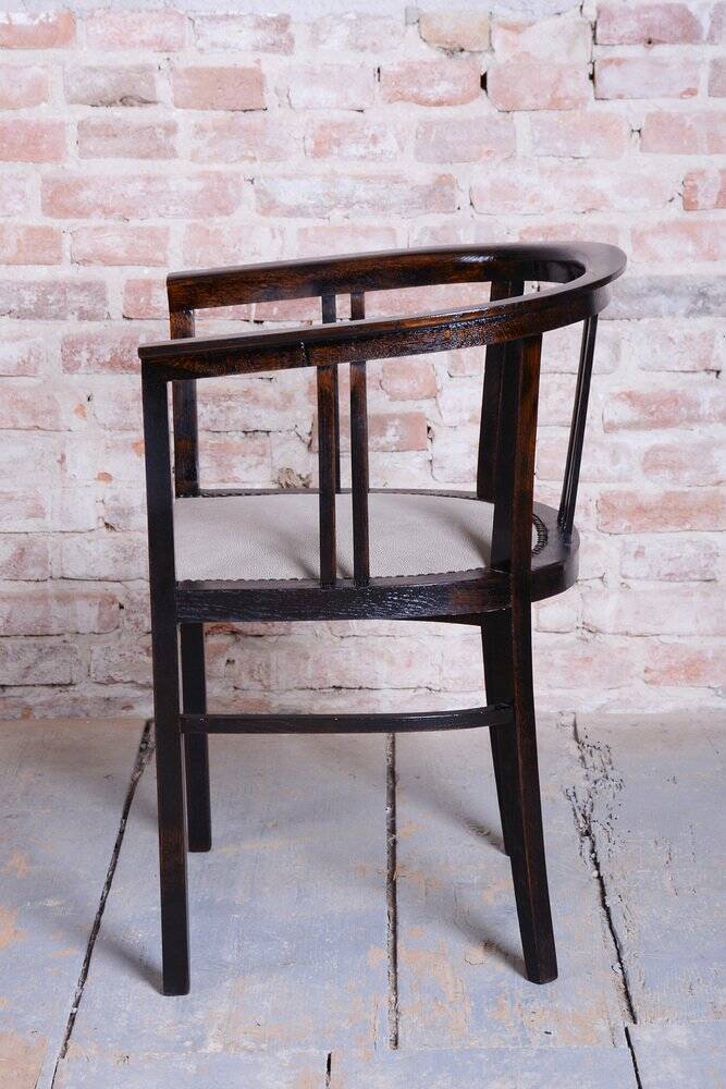 Fauteuil Art Déco en chêne, tchèque, années 1920
