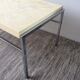 Vintage coffee table 70 in molded resin and chrome metal