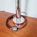 Tubular chrome metal table lamp, 1970s