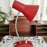 Red and gold cocotte lamp, to table, flexible, 1950s