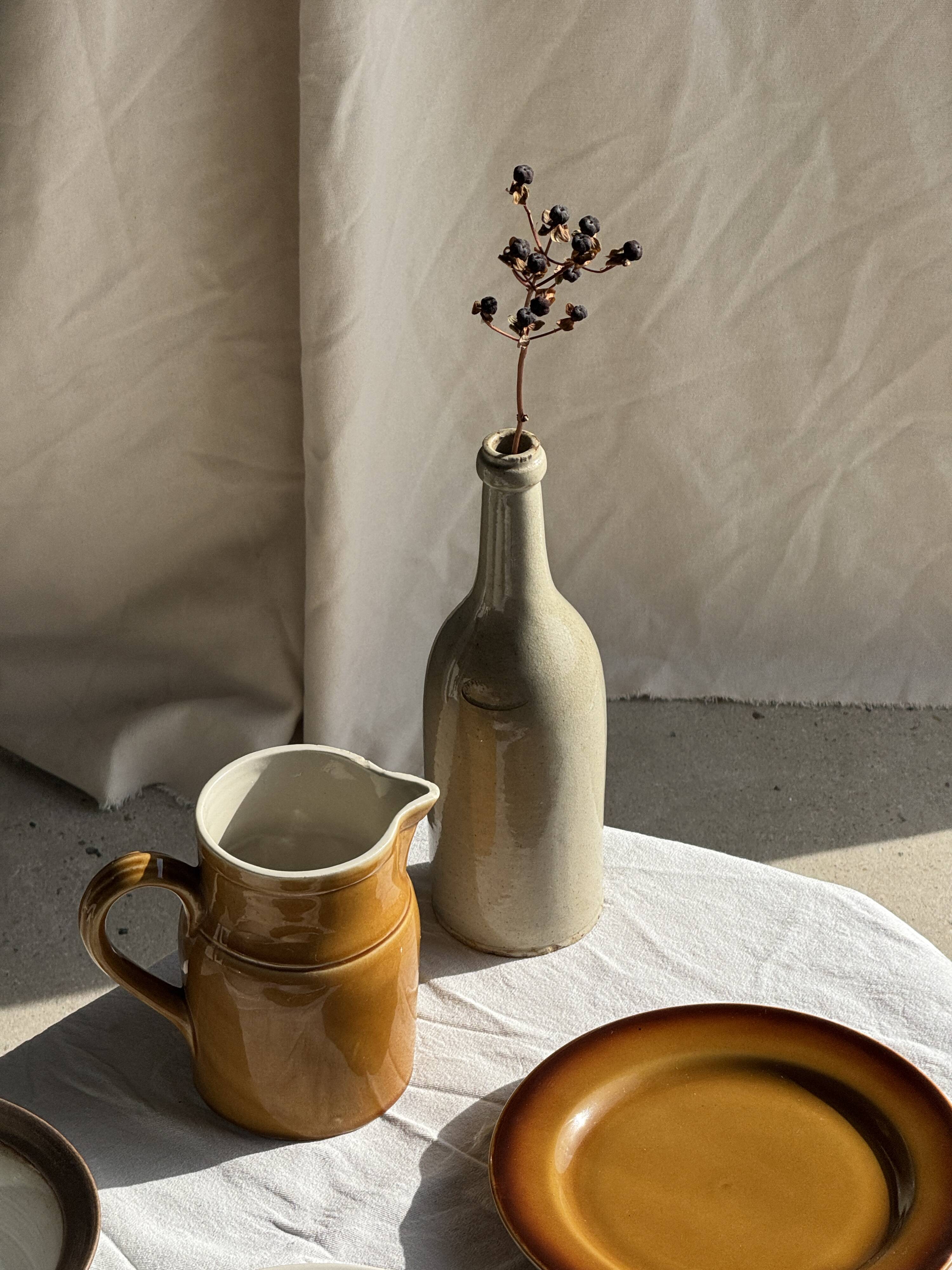 Carafe en céramique jaune Grès Kilt 1 litre H17