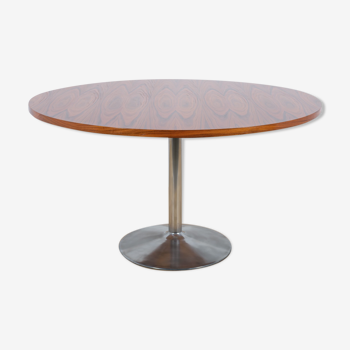 Rosewood round dining table, 1970s